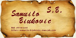 Samuilo Biuković vizit kartica